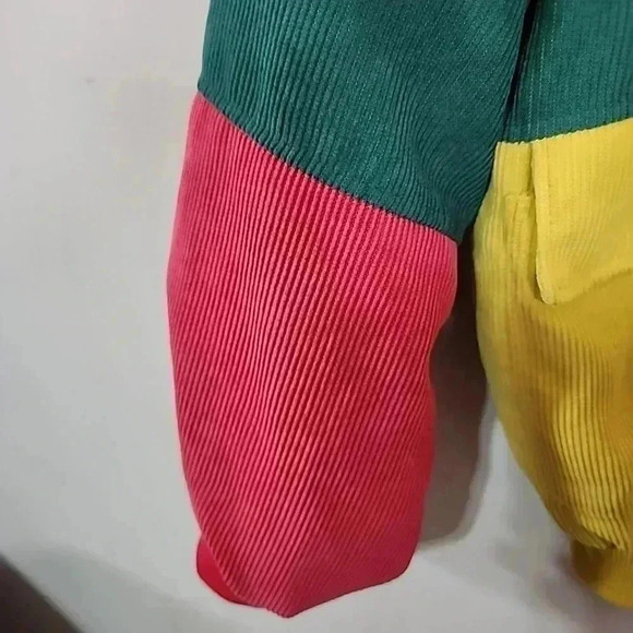 Zaful Hooded Color Block 90s Style. Corduroy Jacket size Medium - Picture 4 of 7
